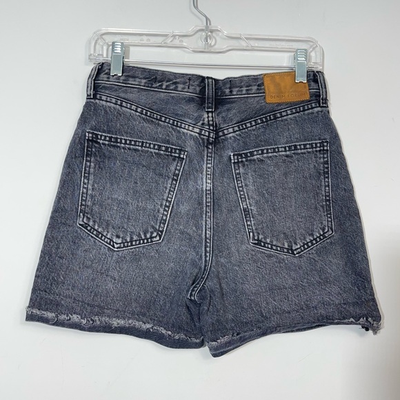 ARITZIA Denim Forum THE BOYFRIEND LOOSE MID THIGH SHORT 26 High Rise Gray Black - Picture 8 of 16